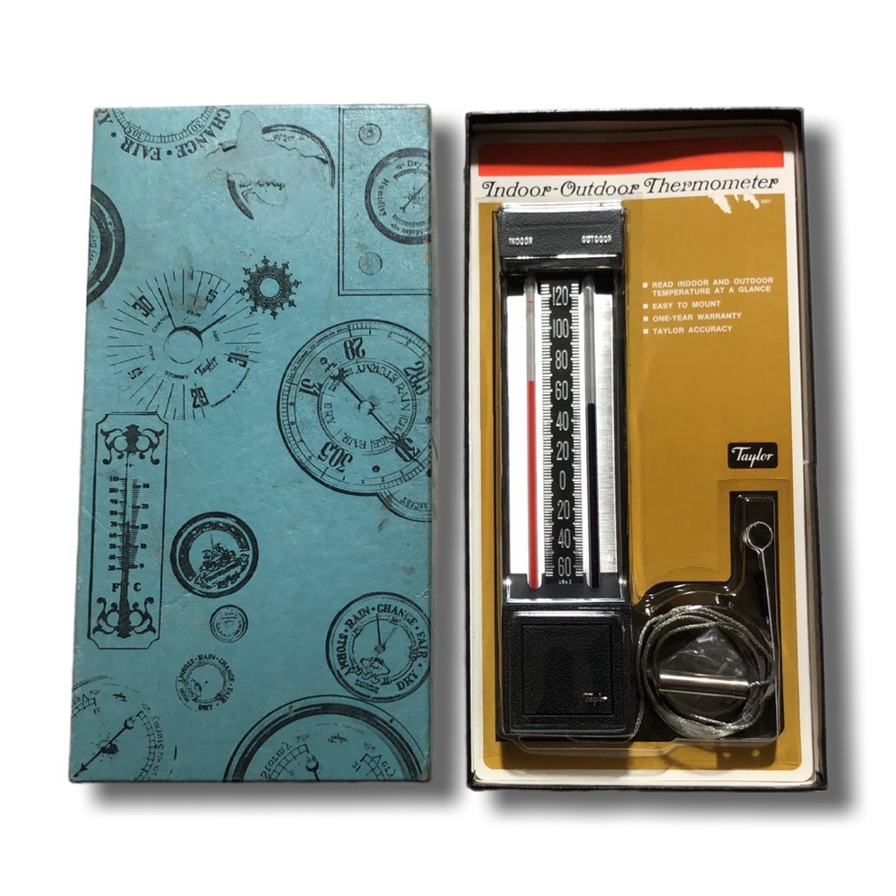 NIB Vintage 1960/70’s indoor/outdoor thermometer